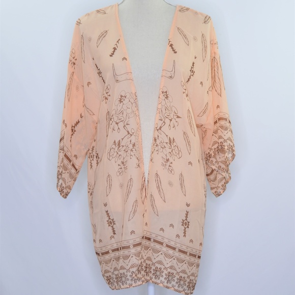 Tops - Western Boho Open Front Kimono